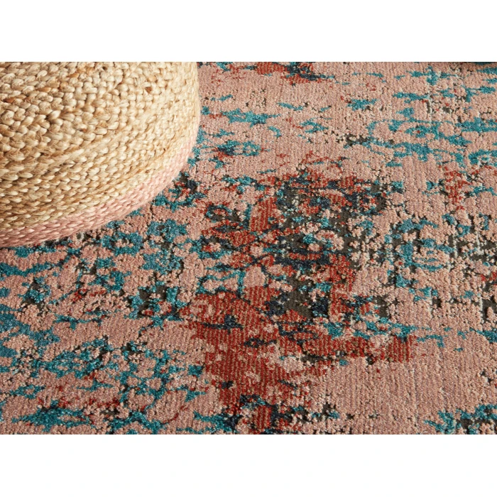 Vibe by Jaipur Living Zea Trellis Pink/ Teal Area Rug (7'10"X11'1")