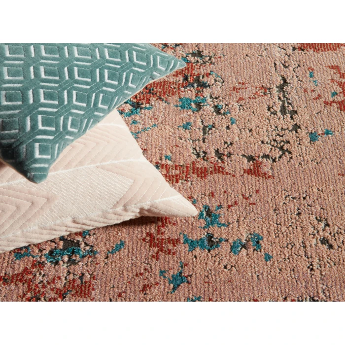 Vibe by Jaipur Living Zea Trellis Pink/ Teal Area Rug (7'10"X11'1")