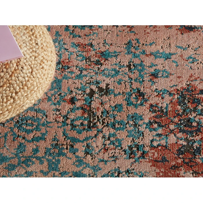 Vibe by Jaipur Living Zea Trellis Pink/ Teal Area Rug (7'10"X11'1")