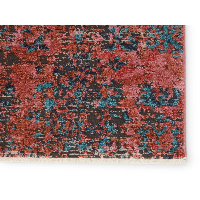 Vibe by Jaipur Living Ezlyn Abstract Red/ Teal Area Rug (9'6"X12'7")