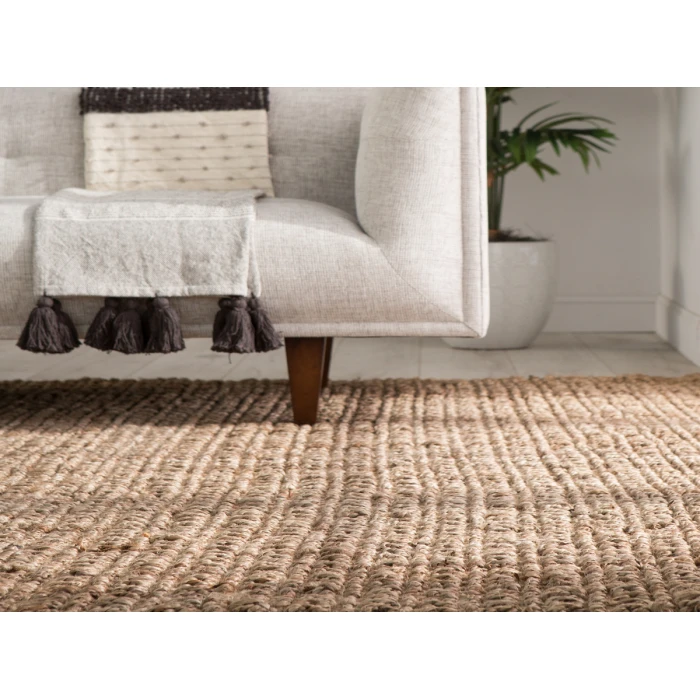 Jaipur Living Achelle Natural Solid Taupe Runner Rug 2'6"X12'