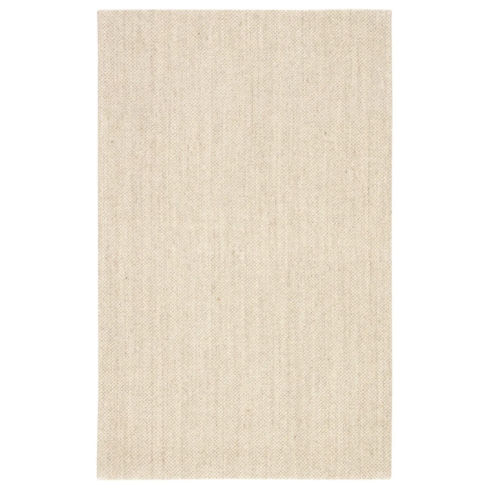 Jaipur Living Naples Natural Solid White/ Taupe Area Rug (9'6"X13'6")