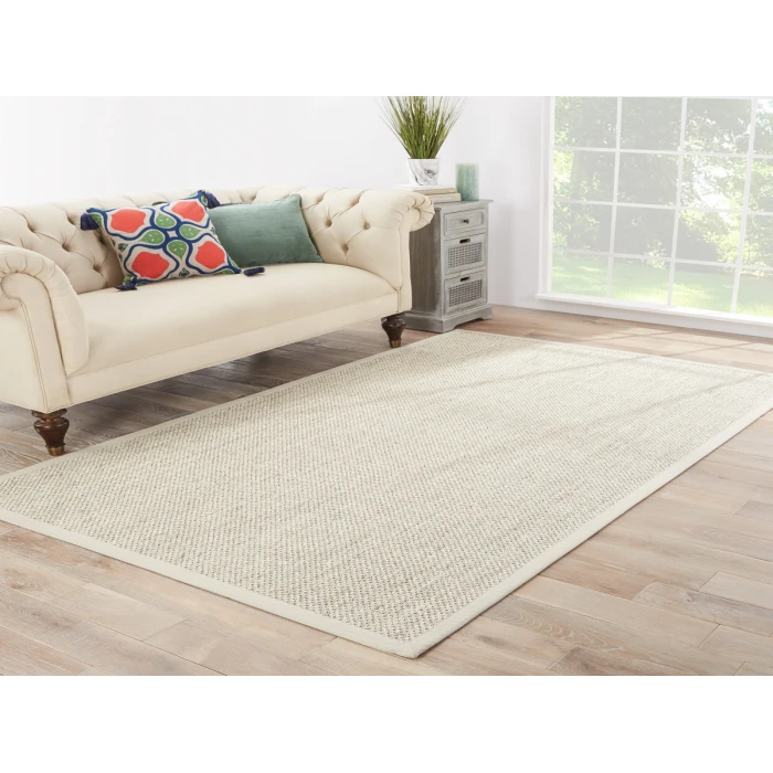 Jaipur Living Naples Natural Solid Beige/ Ivory Area Rug (2'6"X8')