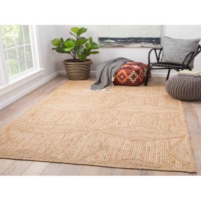 Jaipur Living Abel Natural Geometric Beige Runner Rug 3'X10'