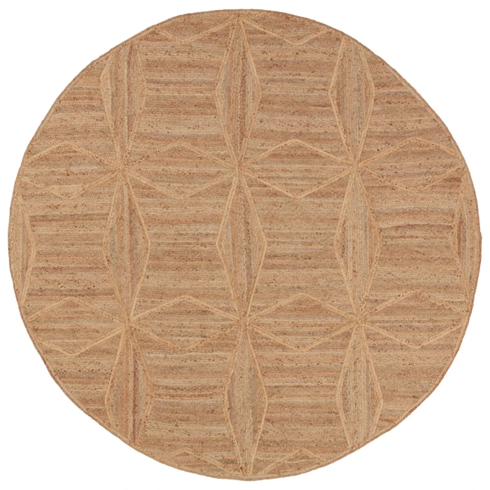 Jaipur Living Abel Natural Geometric Beige Round Area Rug 8' RND