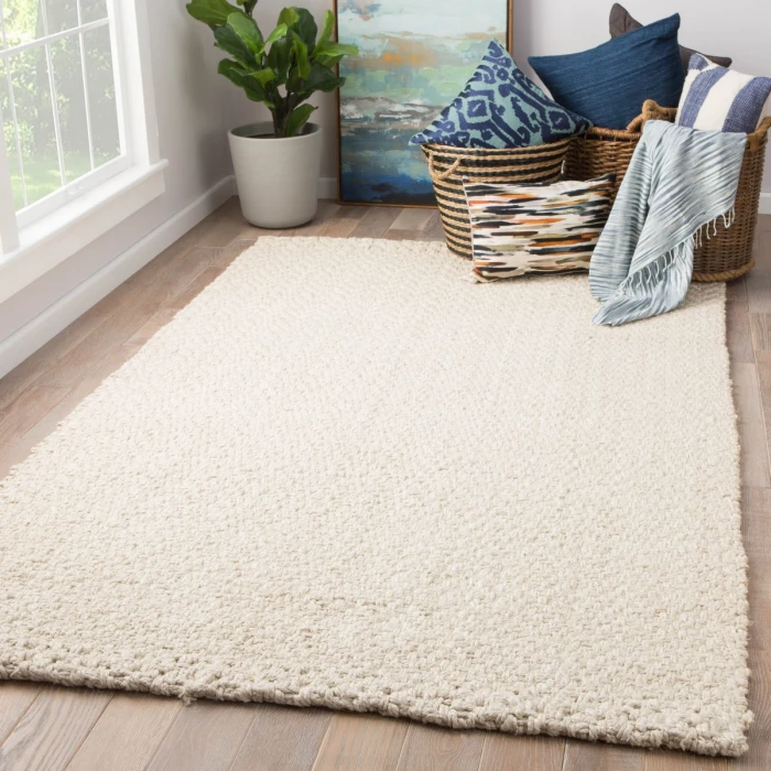 Jaipur Living Tracie Natural Solid White Runner Rug 3'X10'