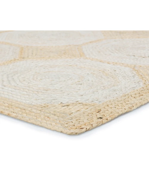 Jaipur Living Fiorita Natural Geometric Light Beige/ White Area Rug (10'X14')