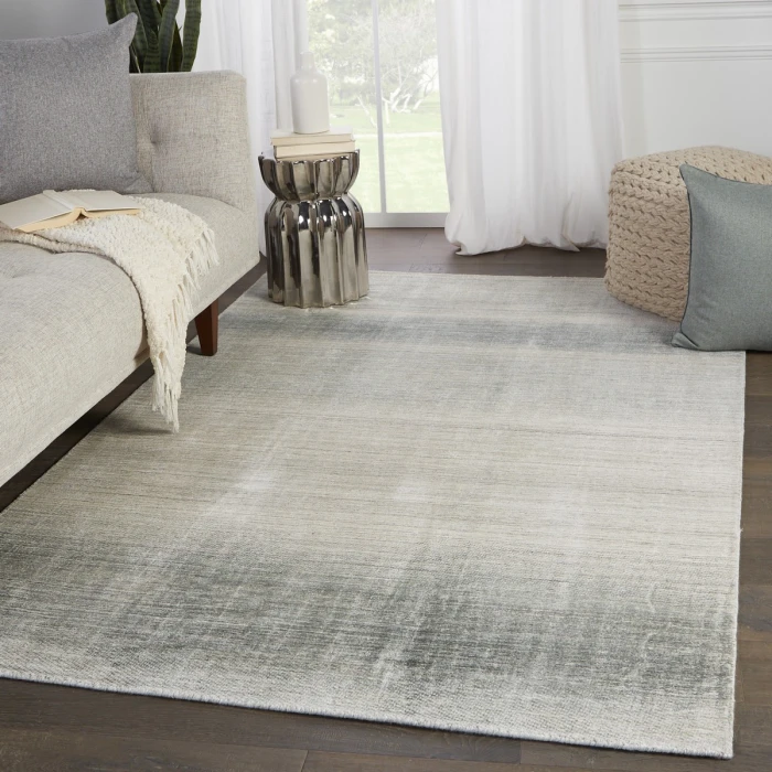 Barclay Butera by Jaipur Living Bayshores Handmade Ombre Gray/ Beige Area Rug 10'X14'