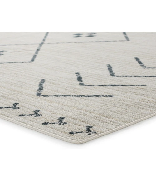 Vibe by Jaipur Living Taos Tribal Cream/ Dark Slate Area Rug 7'10"X10'