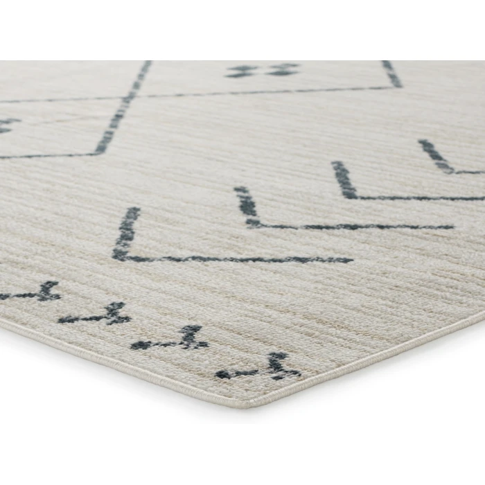 Vibe by Jaipur Living Taos Tribal Cream/ Dark Slate Runner Rug 2'8"X10'