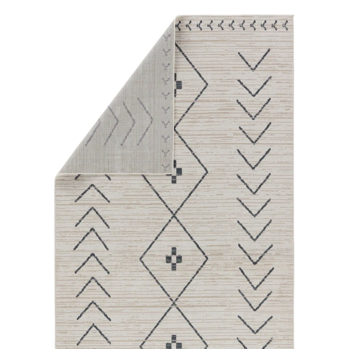 Vibe by Jaipur Living Taos Tribal Cream/ Dark Slate Runner Rug 2'8"X10'