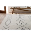 Vibe by Jaipur Living Taos Tribal Cream/ Dark Slate Area Rug 7'10"X10'