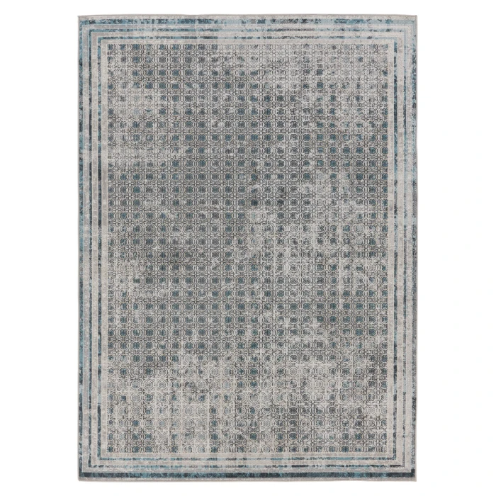 Vibe by Jaipur Living Allora Trellis Light Gray/ Blue Area Rug 6'7"X9'6"