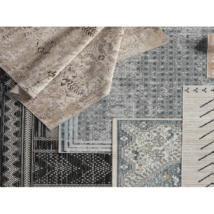 Vibe by Jaipur Living Allora Trellis Light Gray/ Blue Area Rug 6'7"X9'6"