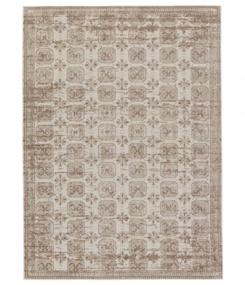 Vibe by Jaipur Living Milea Trellis Tan/ Cream Area Rug 6'7"X9'6"