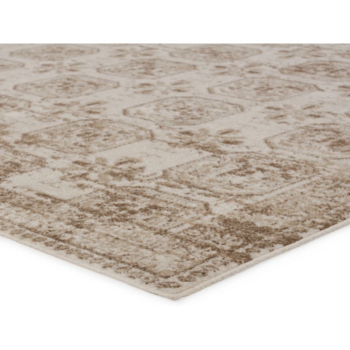 Vibe by Jaipur Living Milea Trellis Tan/ Cream Area Rug 7'10"X10'