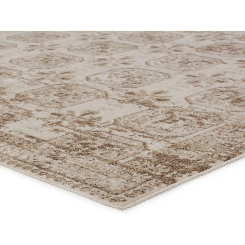 Vibe by Jaipur Living Milea Trellis Tan/ Cream Runner Rug 2'X6'