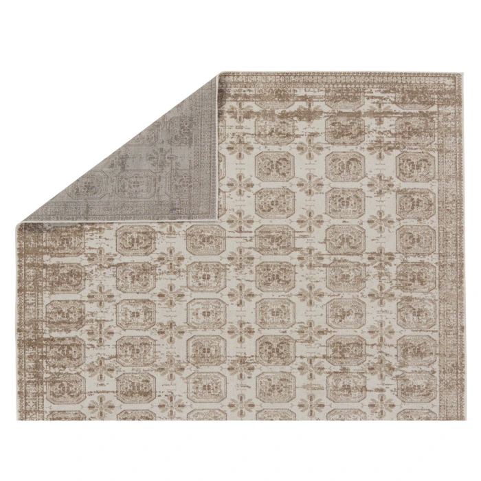Vibe by Jaipur Living Milea Trellis Tan/ Cream Area Rug 7'10"X10'