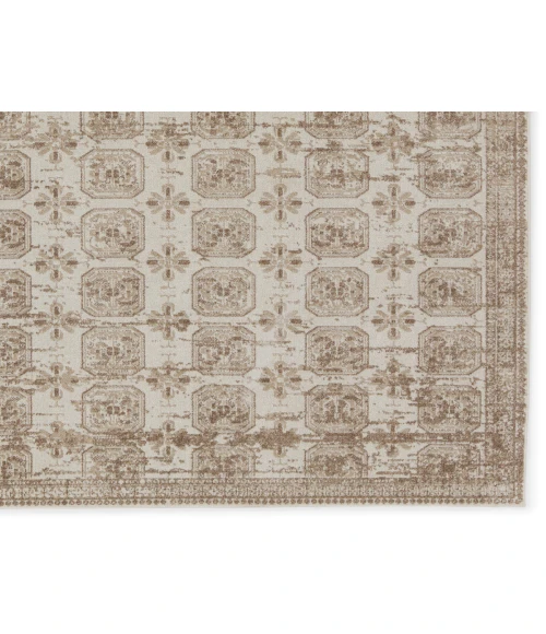 Vibe by Jaipur Living Milea Trellis Tan/ Cream Area Rug 6'7"X9'6"
