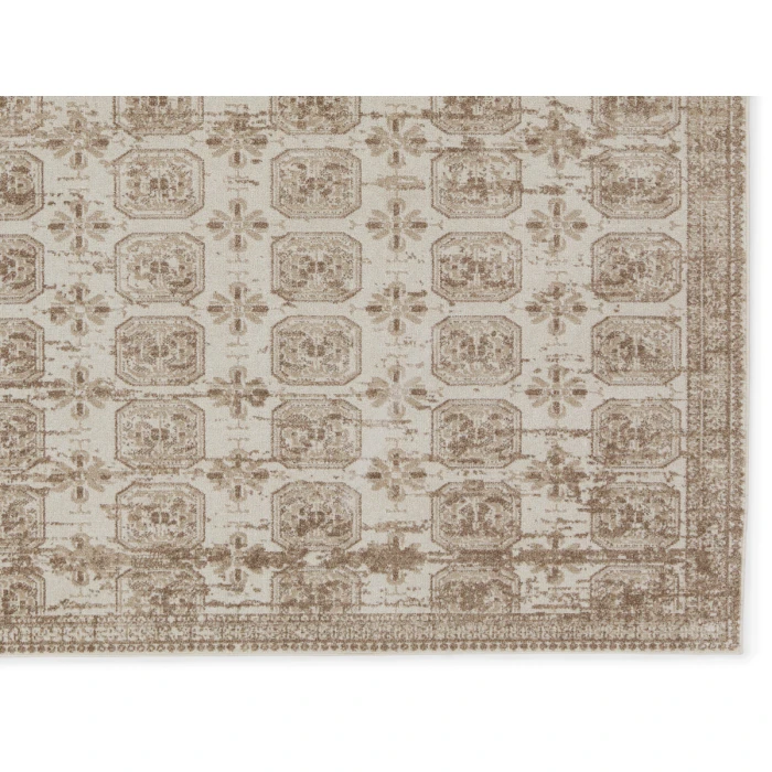 Vibe by Jaipur Living Milea Trellis Tan/ Cream Area Rug 7'10"X10'