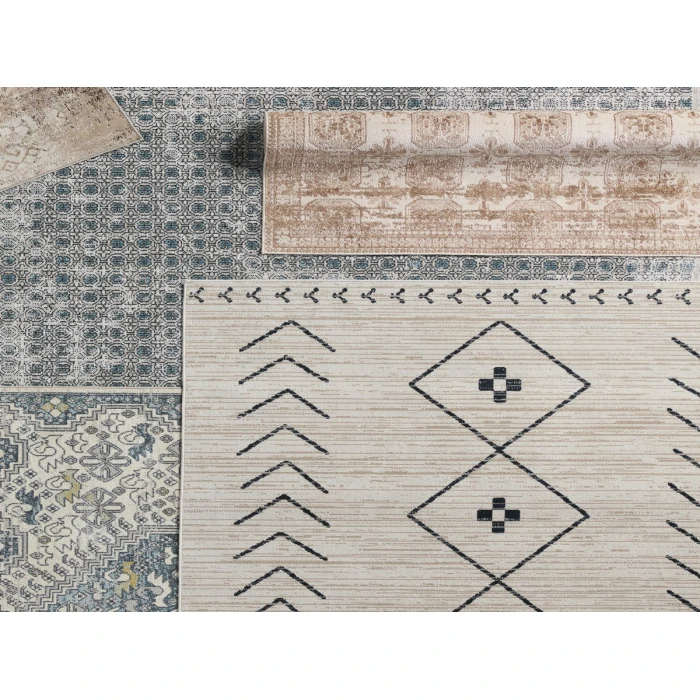 Vibe by Jaipur Living Milea Trellis Tan/ Cream Area Rug 7'10"X10'