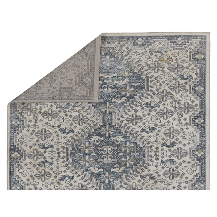 Vibe by Jaipur Living Yucca Medallion Cream/ Blue Runner Rug 4'X6'