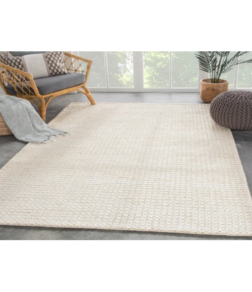 Jaipur Living Naturals Monaco White NLM05 18 in. Swatch Square Rug