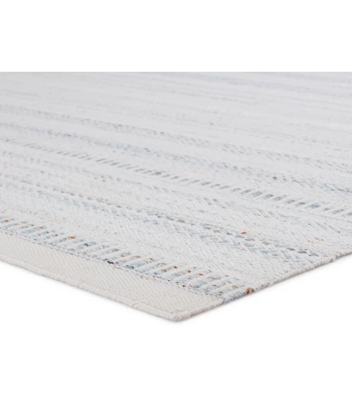 Jaipur Living Parson Indoor/ Outdoor Tribal Light Blue/ Ivory Runner Rug (3'X8')