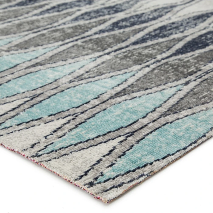 Jaipur Living Norwich Indoor/ Outdoor Geometric Gray/ Blue Round Area Rug (7'10"X7'10")