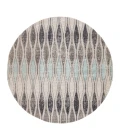 Jaipur Living Norwich Indoor/ Outdoor Geometric Gray/ Blue Round Area Rug (5'11"X5'11")
