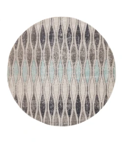 Jaipur Living Polaris Norwich POL02 Gray/Blue 5 ft. 11 in. X 5 ft. 11 in. Round Rug