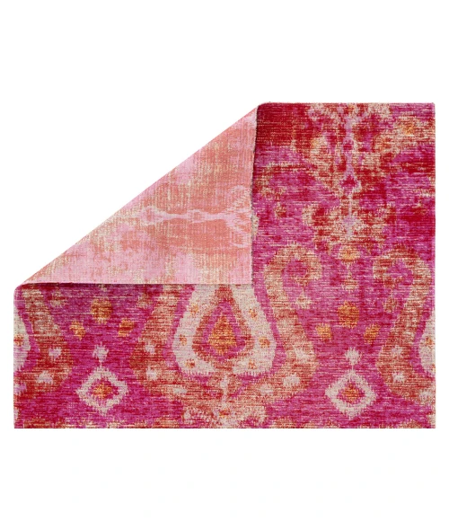 Jaipur Living Zenith Indoor/ Outdoor Ikat Pink/ Orange Runner Rug (2'6"X8')
