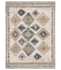 Jaipur Living Polaris Dez POL17 Blue/Yellow 7 ft. 6 in. X 9 ft. 6 in. Rectangle Rug