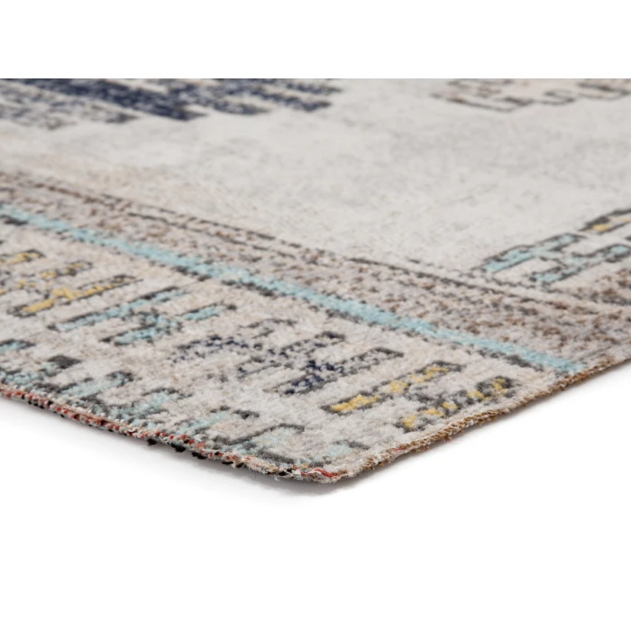 Jaipur Living Dez Indoor/ Outdoor Tribal Blue/ Yellow Area Rug (7'6"X9'6")