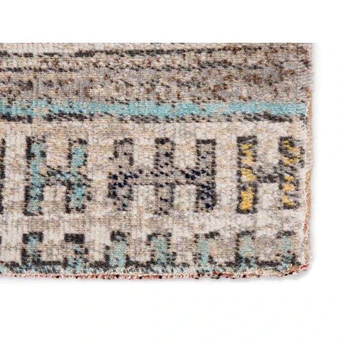 Jaipur Living Dez Indoor/ Outdoor Tribal Blue/ Yellow Area Rug (7'6"X9'6")