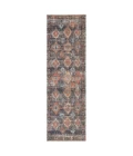 Jaipur Living Dez Indoor/ Outdoor Tribal Blue/ Orange Runner Rug (2'6"X8')