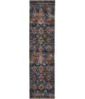 Jaipur Living Dez Indoor/ Outdoor Tribal Blue/ Orange Runner Rug (2'8"X10')