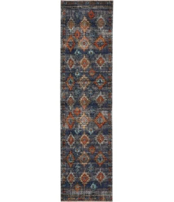 Jaipur Living Polaris Dez POL18 Blue/Orange 2 ft. 8 in. X 10 ft. Rectangle Rug