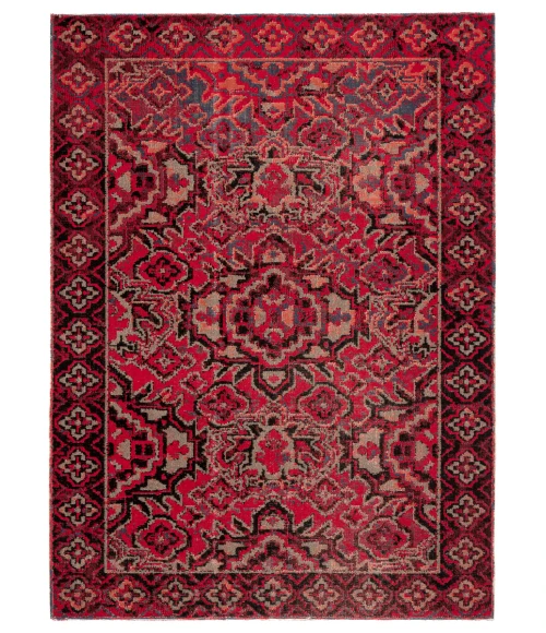 Jaipur Living Chaya Indoor/ Outdoor Medallion Red/ Black Area Rug (5'3"X7'6")