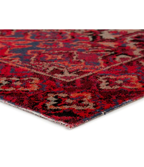 Jaipur Living Chaya Indoor/ Outdoor Medallion Red/ Black Runner Rug (2'6"X8')
