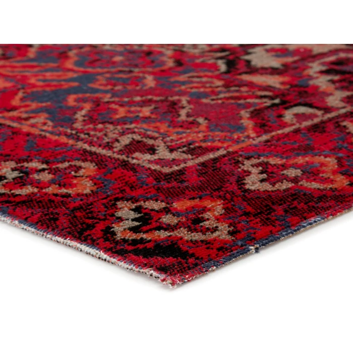 Jaipur Living Chaya Indoor/ Outdoor Medallion Red/ Black Runner Rug (2'6"X8')