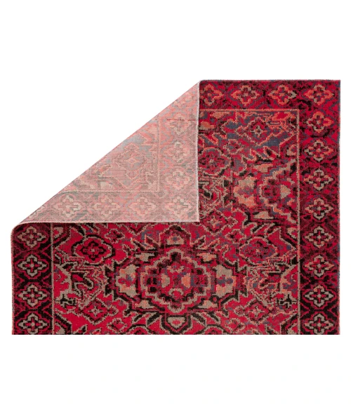 Jaipur Living Chaya Indoor/ Outdoor Medallion Red/ Black Runner Rug (2'6"X8')
