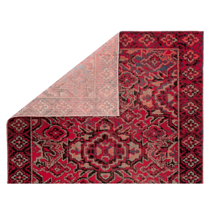 Jaipur Living Chaya Indoor/ Outdoor Medallion Red/ Black Runner Rug (2'6"X8')