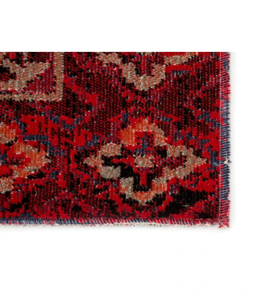 Jaipur Living Chaya Indoor/ Outdoor Medallion Red/ Black Runner Rug (2'6"X8')