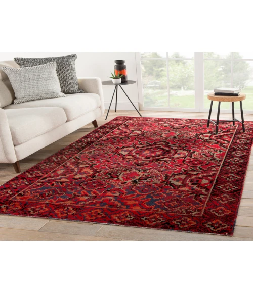 Jaipur Living Chaya Indoor/ Outdoor Medallion Red/ Black Runner Rug (2'6"X8')