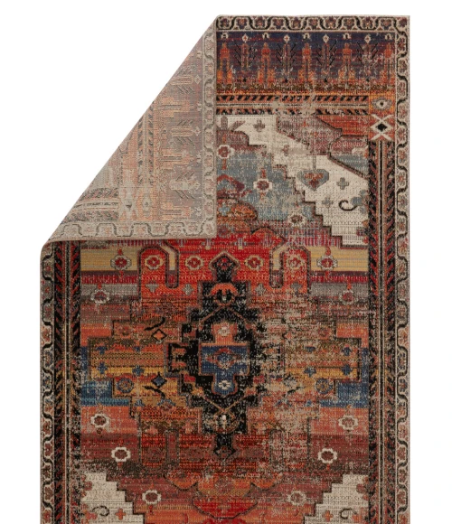 Jaipur Living Cicero Indoor/ Outdoor Medallion Multicolor/ Orange Area Rug (4'X6')