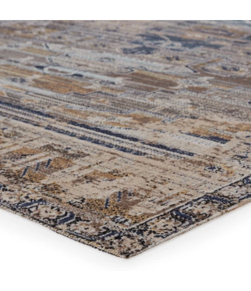 Jaipur Living Cicero Indoor/ Outdoor Medallion Tan/ Blue Area Rug (8'10"X12')