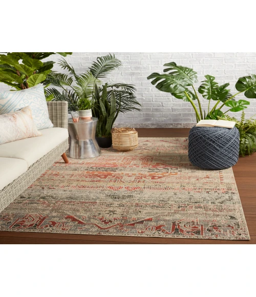 Jaipur Living Altona Indoor/ Outdoor Medallion Multicolor/ Beige Area Rug (8'10"X12')