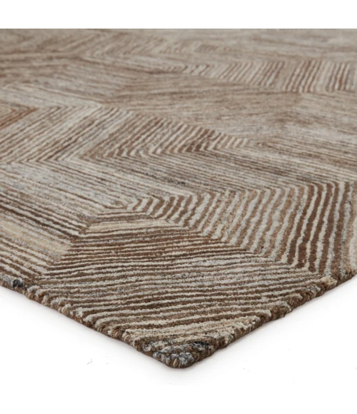 Verde Home by Jaipur Living Rome Handmade Geometric Brown/ Light Gray Area Rug (5'X8')