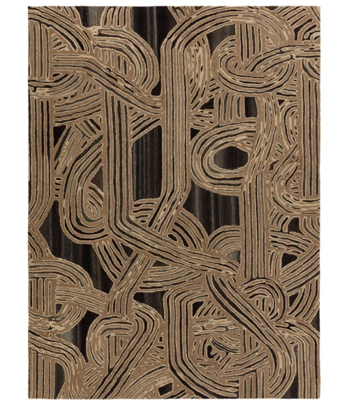 Verde Home by Jaipur Living Kathmandu Handmade Abstract Light Brown/ Black Area Rug 10'X14'